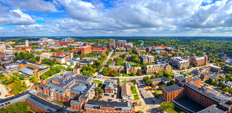 Ann Arbor, Michigan, USA College Town Skyline