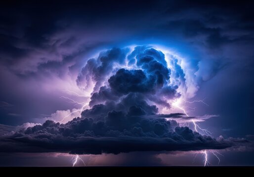A colossal, ominous thundercloud filling the entire sky, signaling an imminent heavy storm and emphasizing the raw, powerful forces of nature, powerful, ominous, huge