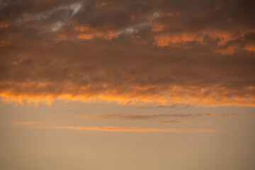 Fototapeta premium Sky with clouds after sunset. Sky background.