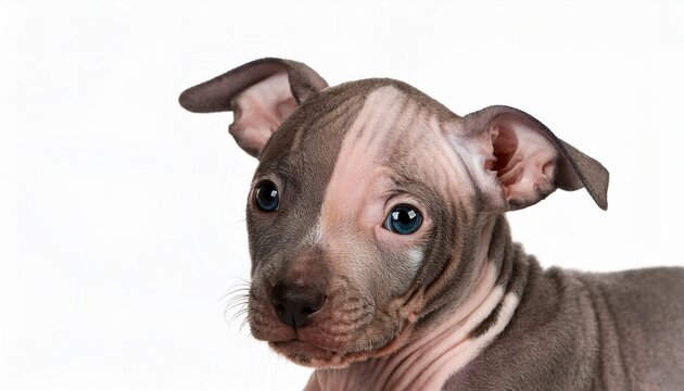 Mexican Hairless Puppy On White Background