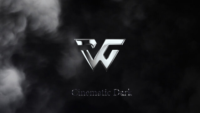 Dark Cinematic Chrome Logo Reveal Smoke Intro