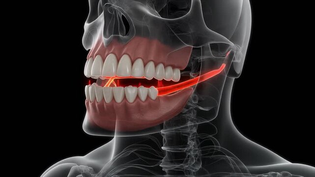 Inferior Alveolar Nerve Compression Beneath Transparent Mandible for Dental Education