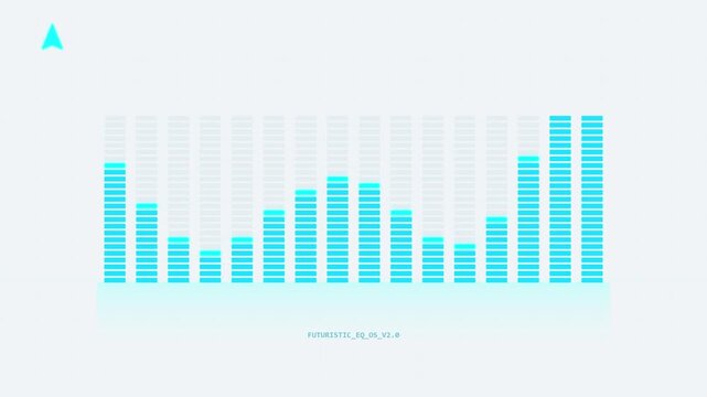 Abstract blue bar graph animation with subtle background movement.