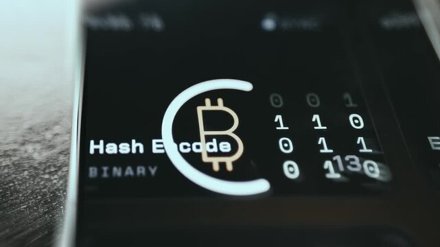 Visual representation of cryptographic hashing