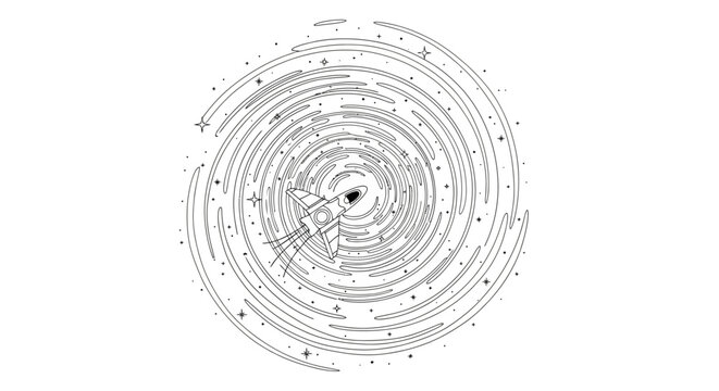Abstract circular spiral pattern of scientific data visualization, digital art, futuristic technology, and complex information flow