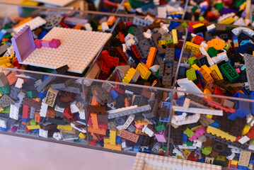 Obraz premium background of colorful Lego blocks 