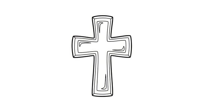 Simple Cross Symbol Illustration.