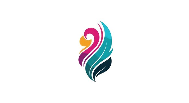 Vibrant abstract logo design element.