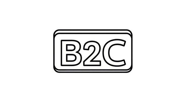 B2C business to consumer logo.