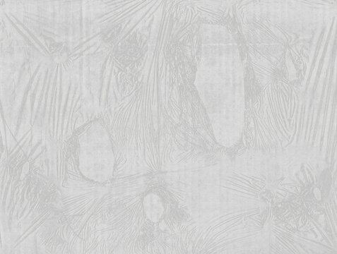 Torn transparent plastic wrap texture with holes, heavy stretch marks, and crinkled cellophane edges for creative design overlay. PNG mockup