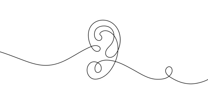 Minimalist outline sketch showing human anatomy in continuous stroke style. Black silhouette depicts medical concept for health awareness, simple vector illustration on white background.