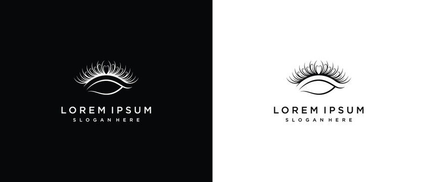 Elegant Eyelash and Eye Logo Design for Beauty and Vision Services