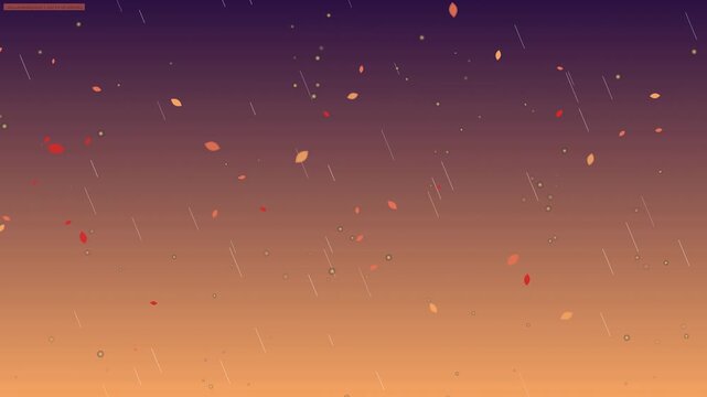 Retro Pixel Art Starry Night Sky Sunset Background Loop.