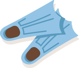 Flippers Swimming Gear Cartoon © Mykola Syvak