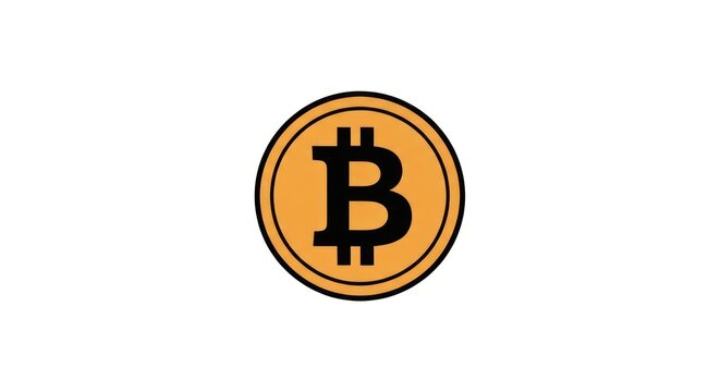 Bitcoin cryptocurrency digital currency symbol.