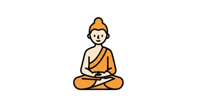 Buddha statue in meditation posture.