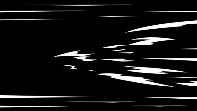 Abstract manga speed motion background with horizontal action streaks and dynamic movement effect. Anime comic style velocity lines for chase scenes, fast attacks, impact transitions.