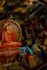 Fototapeta premium Buddhist Arts and Statues at Dimbulagala Raja Maha Viharaya (Dimbulagala Aranya Senasanaya, Dimbulagala Forest Monastery), Dimbulagala, Polonnaruwa, Sri Lanka.