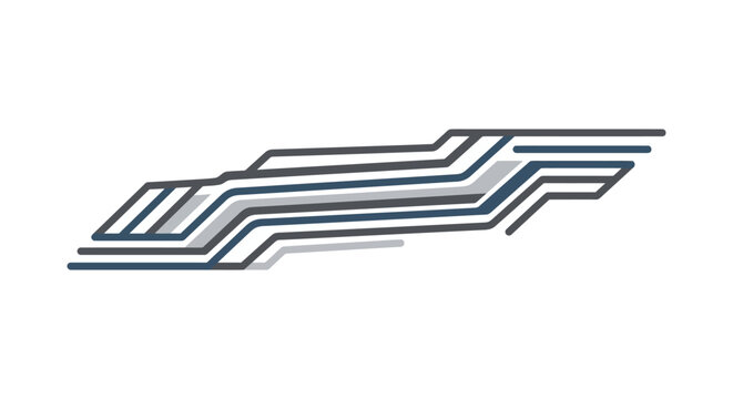 Abstract geometric lines representing running track lanes