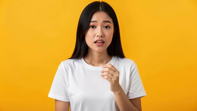 Young Asian Woman with Expression of Surprise
