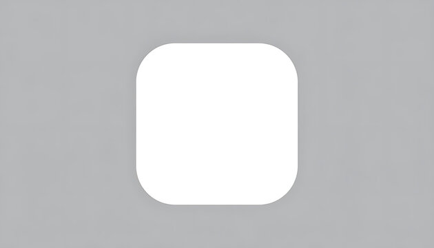 Isolated rounded square icon shape, blank app launcher button, template for UI design