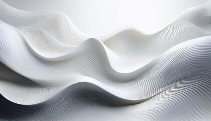 Naklejka premium Abstract White Background Wavy Lines With Blank Space