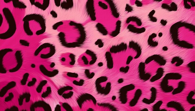 Leopard Print Background In Pink Colors