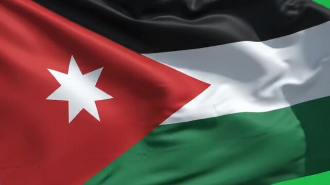 Waving flag of the hashemite kingdom of jordan