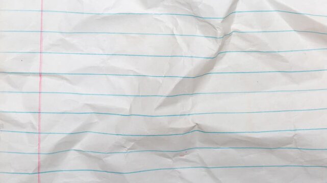 Blank old notebook paper unwrinkled. grunge crumpled notebook paper texture