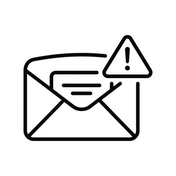 Open envelope with warning sign icon envelope important notification triangle exclamation attention communication