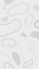 Fototapeta premium Abstract gray organic shapes pattern mobile wallpaper vector