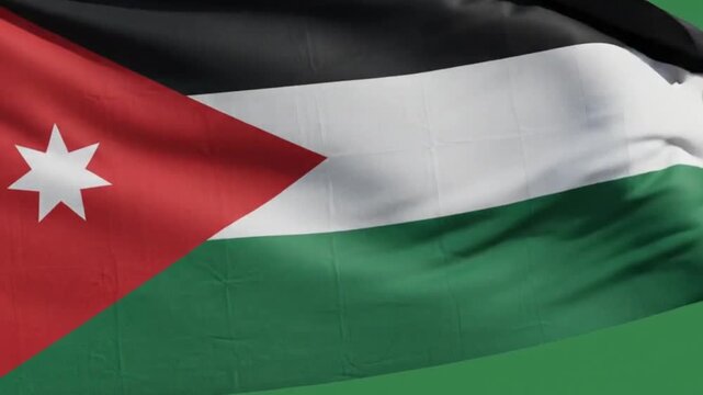 Waving flag of jordan