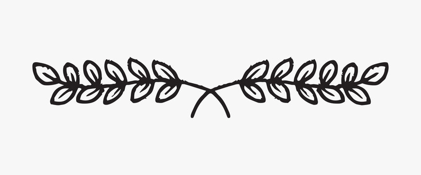 Elegant symmetrical leaf design vector