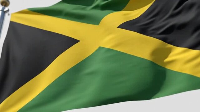 Waving flag of jamaica