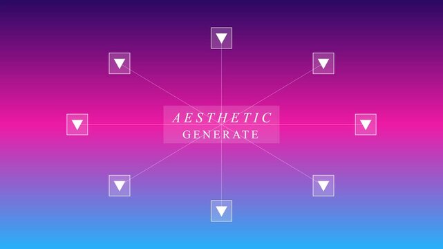 Abstract gradient background, with geometric ui, and aesthetic generate, typography motion ui