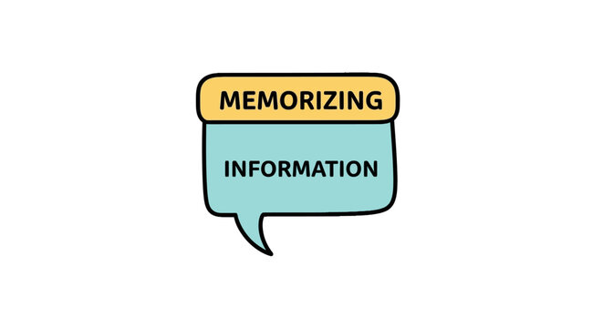 Memorizing Information Learning Concept Icon.
