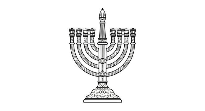 Menorah Jewish Hanukkah Candle Holder.