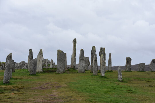 Historic Calanais Standing Stones Circle on Isle of Lewis