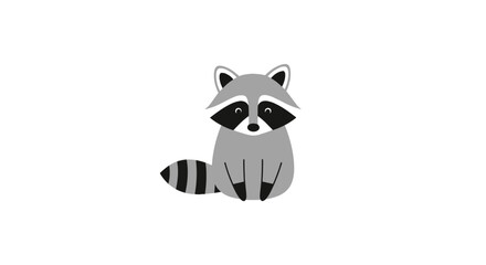 Fototapeta premium Raccoon sitting with black mask.
