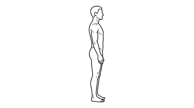 Standing Adult Human Male Figure.
