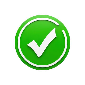 Green checkmark icon inside a circle with white center