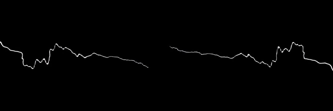 Lightning bolt on black background during a thunderstorm 