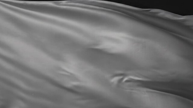 Elegant silver silk fabric flowing with soft ripples and shadows