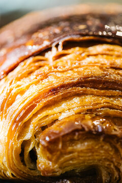 Pain au chocolat close up