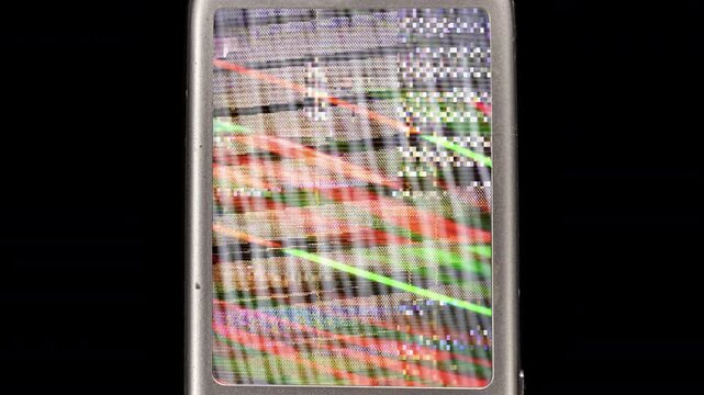 retro and old mobile telephones keypads in a sequence