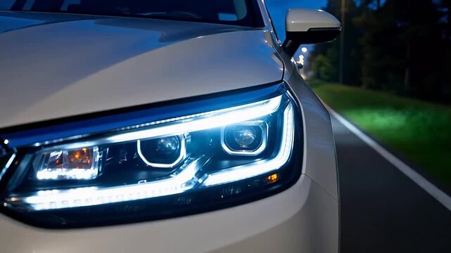 Smart Headlight Beam Shaping Against Oncoming Traffic