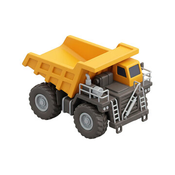 Yellow toy dump truck vehicle 15.