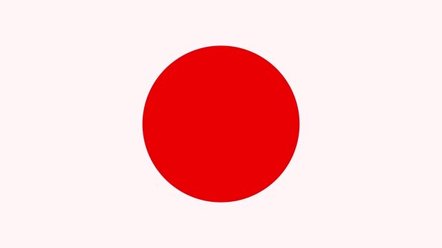 Red circle symbol turning into cross sign on white background animation.