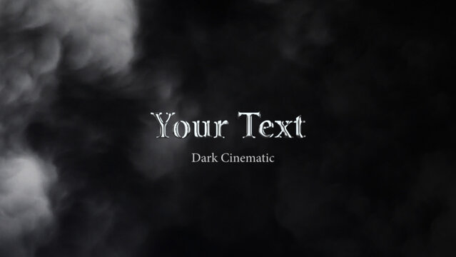 Dark Cinematic Smoke Title Reveal &mdash; Gothic Text Intro for Film Trailers and Horror