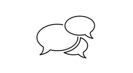 Obraz premium Speech Bubbles Icon, Communication, Dialogue, Conversation, Chat, Message, Social Media